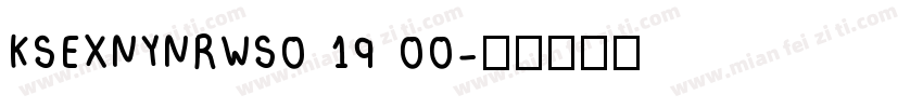KSEXNYNRWS0 19 00字体转换